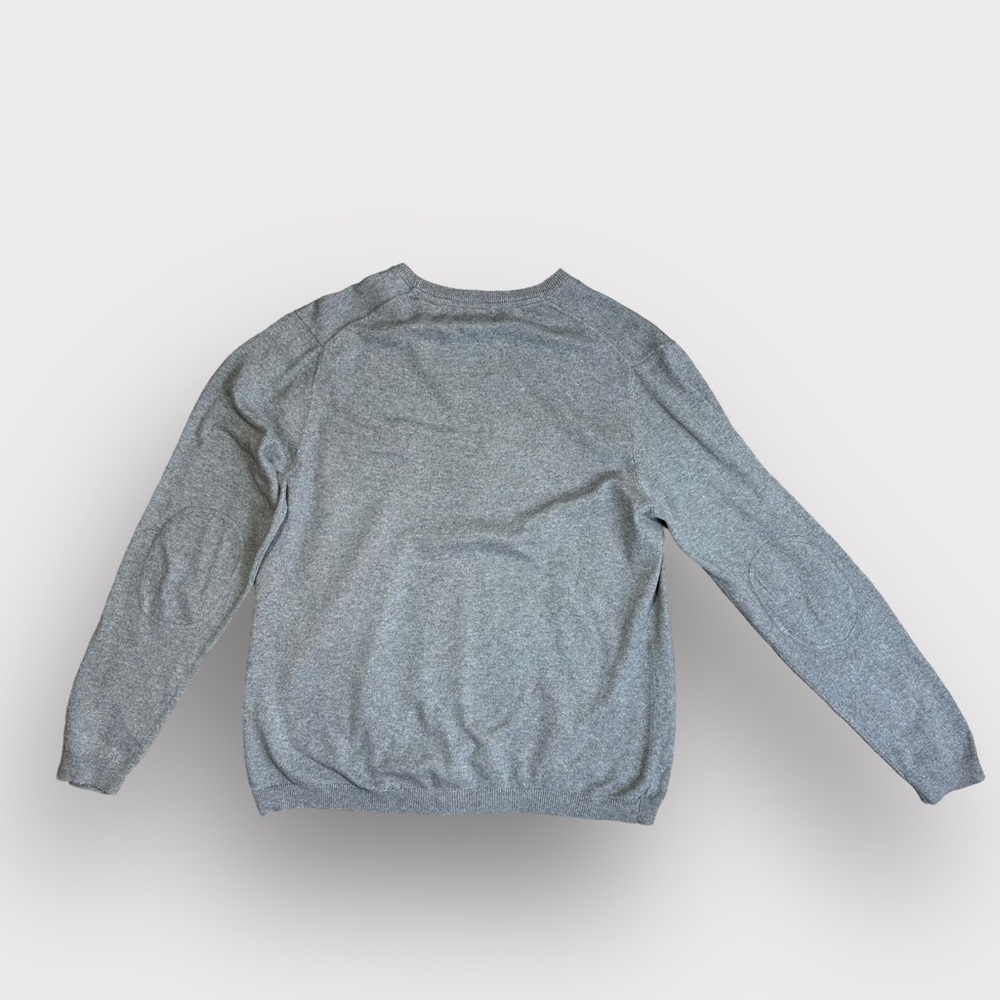 COTTON CASHMERE SWEATER IN LAKE HEATHER - Picture 3 of 6